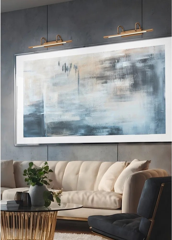 LED стенна лампа в месингов цвят Cuadro – Trio