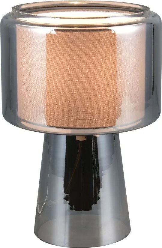 Сива настолна лампа (височина 29 cm) Rocka – Trio