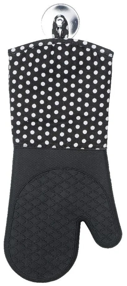 Комплект от 2 черни силиконови ръкавици за фурна - Wenko