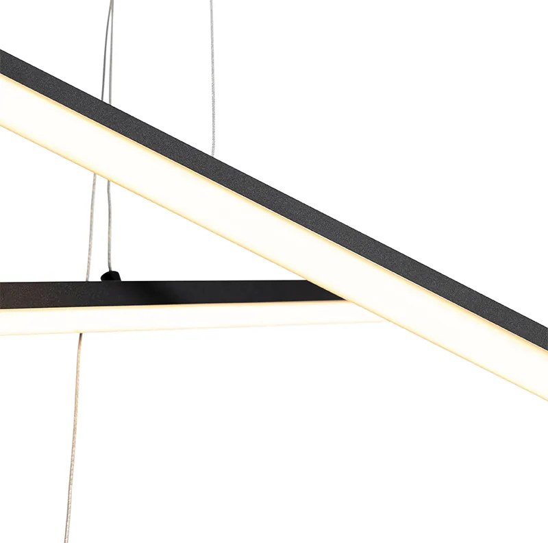 Висяща лампа черна с LED 3-степенна димируема 6-светлина - Jolanta