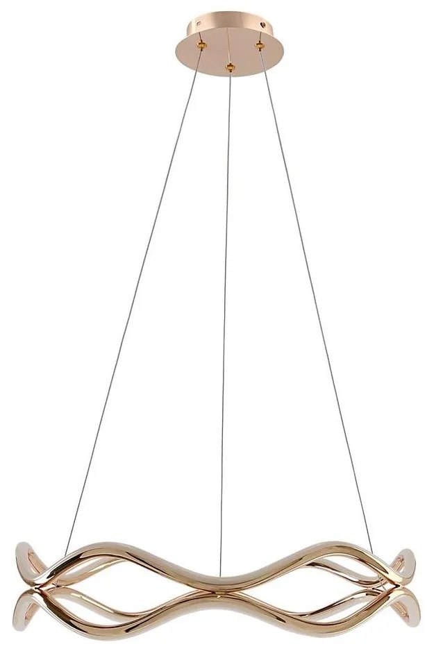 LED полилей на кабел VAVE LED/28W/230V розово злато