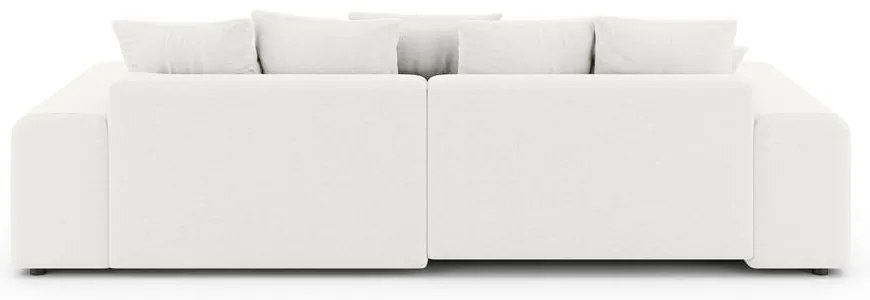 Бял разтегателен ъглов диван с място за съхранение (променлив) Luma – Ropez