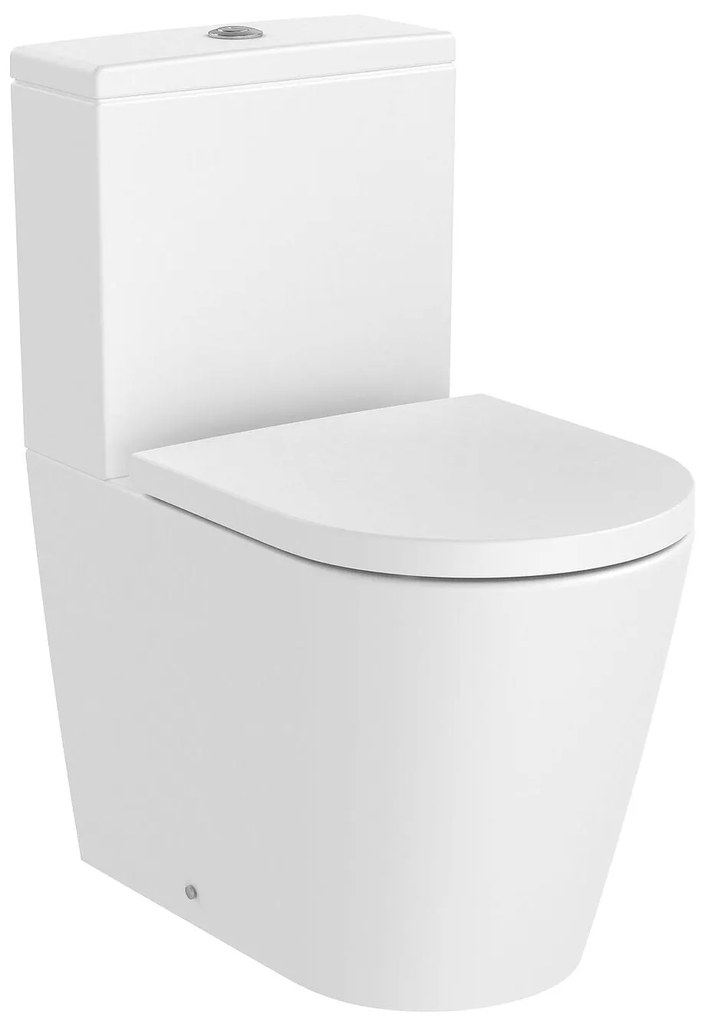 Тоалетна чиния за моноблок, Roca, A342529620 ROUND, порцелан, бял мат, 76x60x37.5см