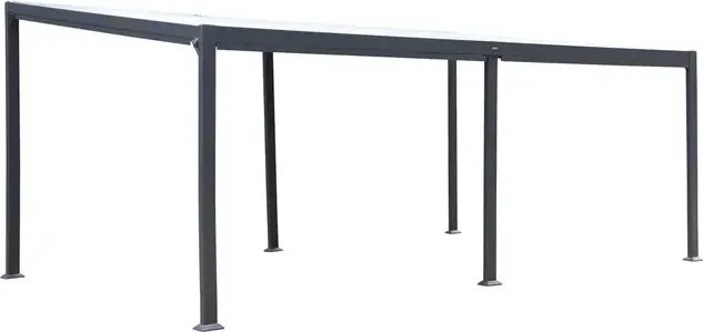 Ламелна пергола Hesperide Avila, Алуминий, Графит, 6x3.5 m