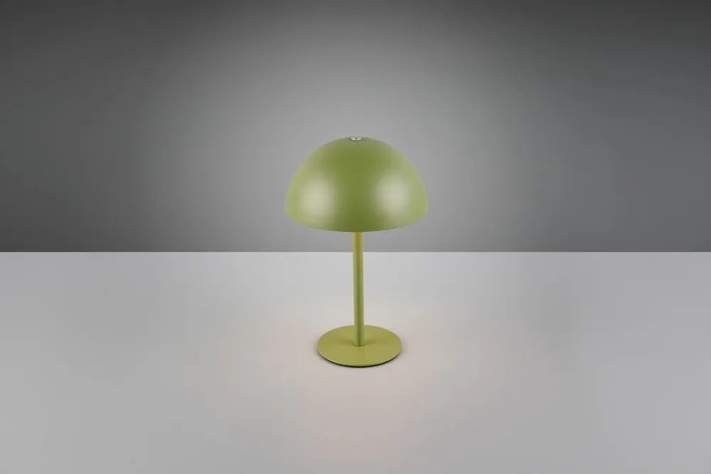 Зелена LED настолна лампа с метален абажур (височина 21 cm) Munoz – Reality