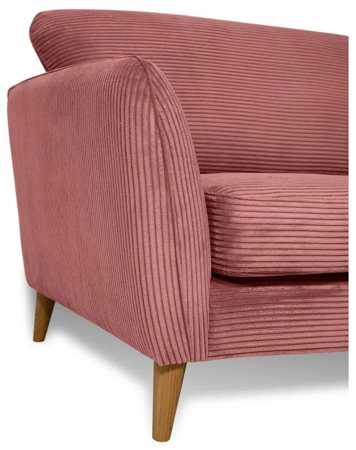 Розов диван от рипсено кадифе 206 cm Paris – Scandic