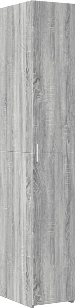 3281397 vidaXL Висок шкаф, сив сонома, 30x42,5x185 см, инженерно дърво