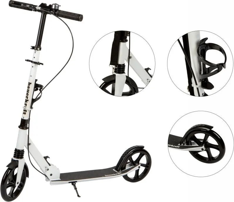 Сгъваем алуминиев скутер 95-105 см - повече цветове Черен