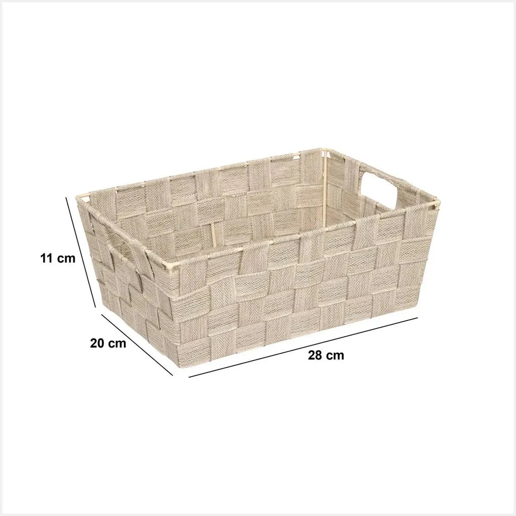 Кош за съхранение 5five Lise, 28x20x11 cm - Бежов