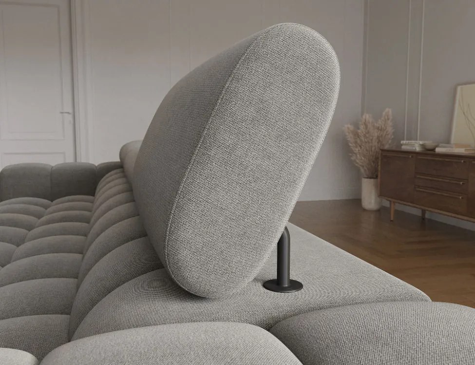 Ъглов диван Freyia-Тъмносив-Десен