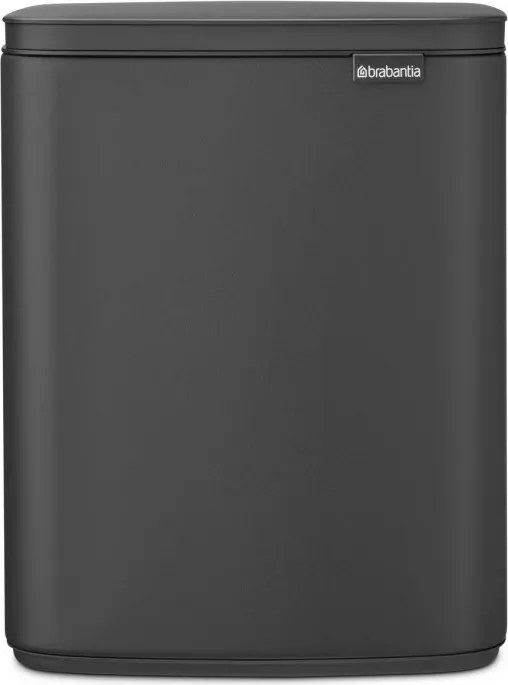 Кош за боклук Brabantia Bo Small 1006635, 12 л, Безшумно и плавно отваряне, Противоплъзгаща основа, Черен