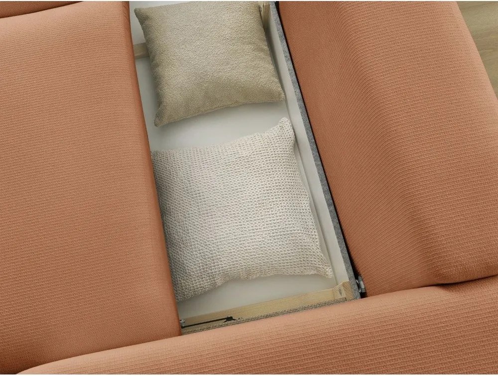 Оранжев сгъваем/с място за съхранение диван 265 cm Ezechiel – Bobochic Paris