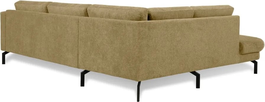 Ъглов диван в цвят горчица (ляв ъгъл) Gomero – Scandic