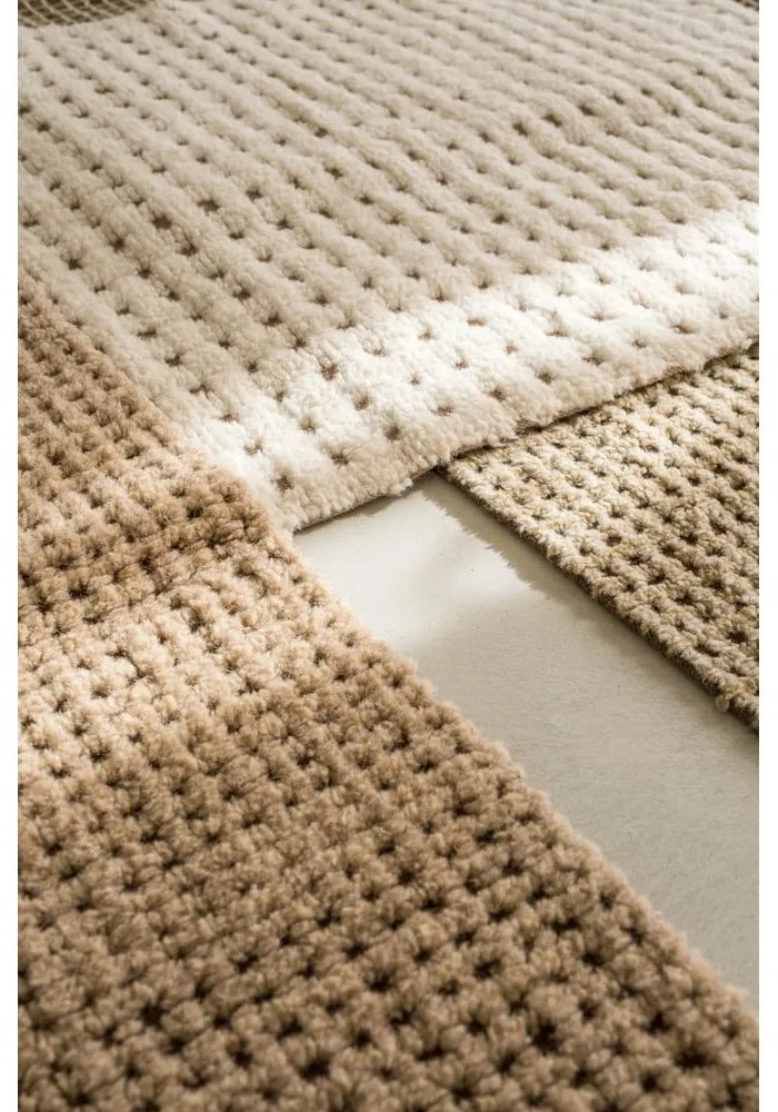 Ръчно изработен вълнен килим подходящ за пране в цвят слонова кост 80x140 cm Unexpected Wool – Lorena Canals