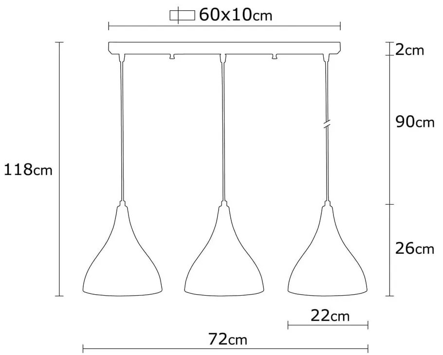 Черно висящо осветително тяло с метален абажур Berceste – Opviq lights