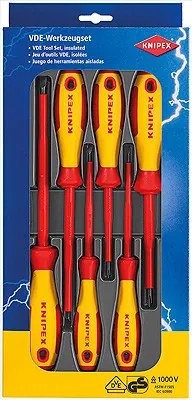 Knipex Комплект с 6 бр. отвертки VDE 1000V - 4х шлиц и 2х PH,  - K002012V01
