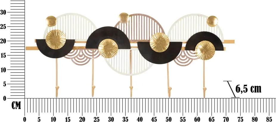 Закачалка за стена в златисто и черно Art - Mauro Ferretti