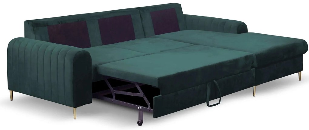 Ъглов диван Monte-Зелена