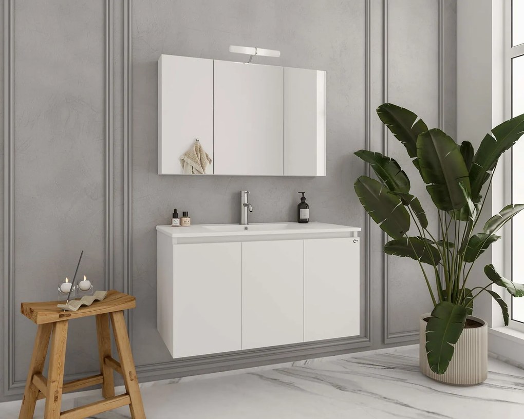 Комплект за баня Drop Verona 90-Бял