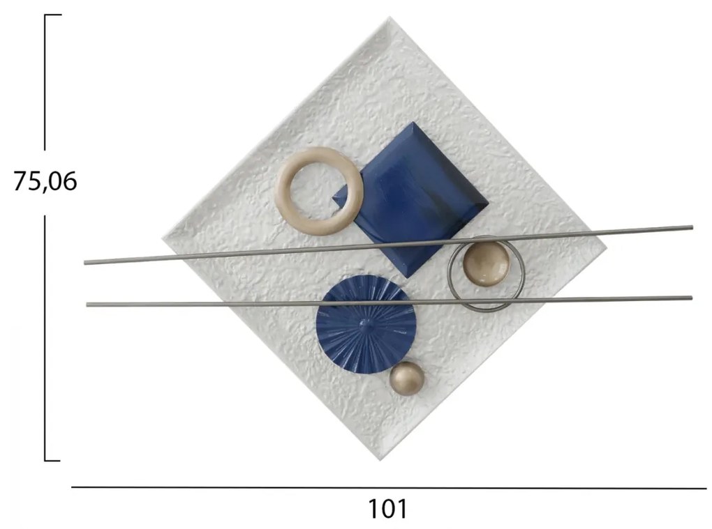 Декорация за стена HM7559 бяло-син цвят