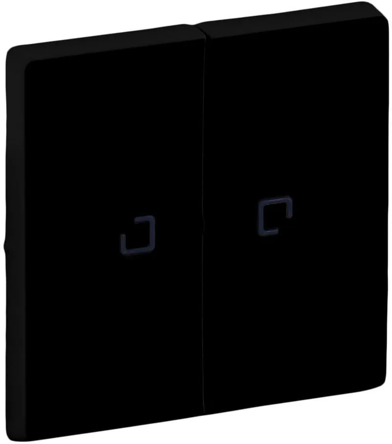 Legrand Лицев панел за сериен ключ/бутон с индикация цвят Черен Valena Life  - 756222