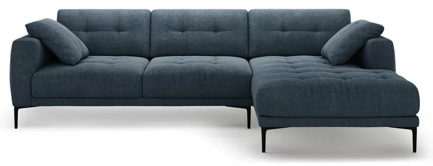 Тъмносин ъглов диван (десен ъгъл) Bemy – Micadoni