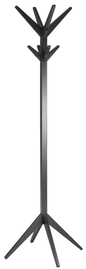 Черна стойка за връхни дрехи от масивна бреза Studio – WOOOD