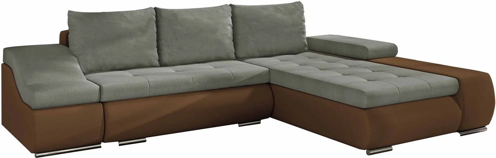Ъгъл диван Onar-Brown - Gray-Right