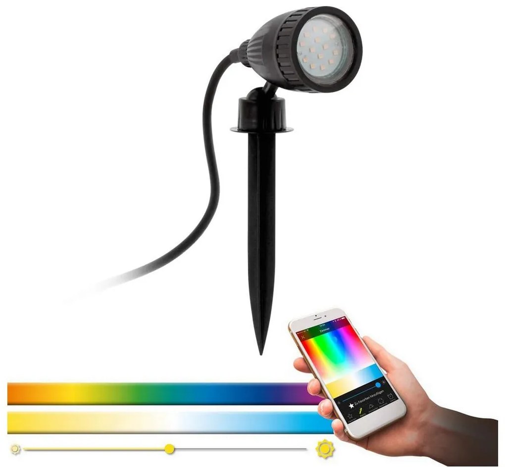 Eglo 98052 - LED RGB външна лампа NEMA-C 1xGU10/5W/230V IP44