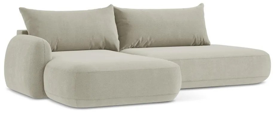 Бежов сгъваем ъглов диван (ляв ъгъл) Hale – Makamii