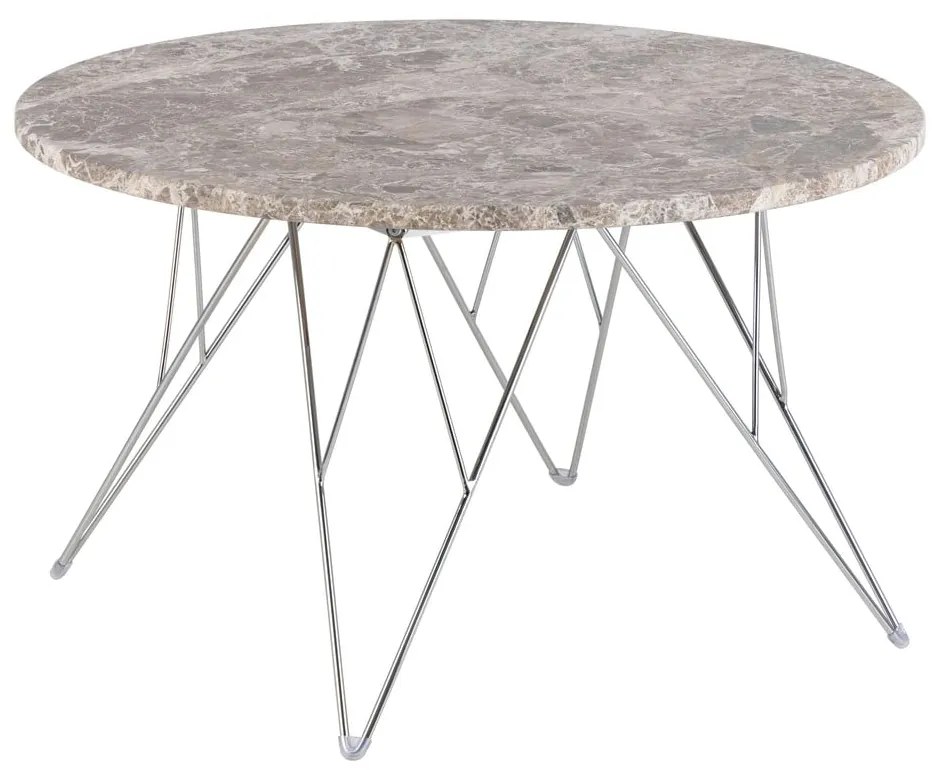 Сива мраморна кръгла масичка за кафе ø 80 cm Prunus – Actona