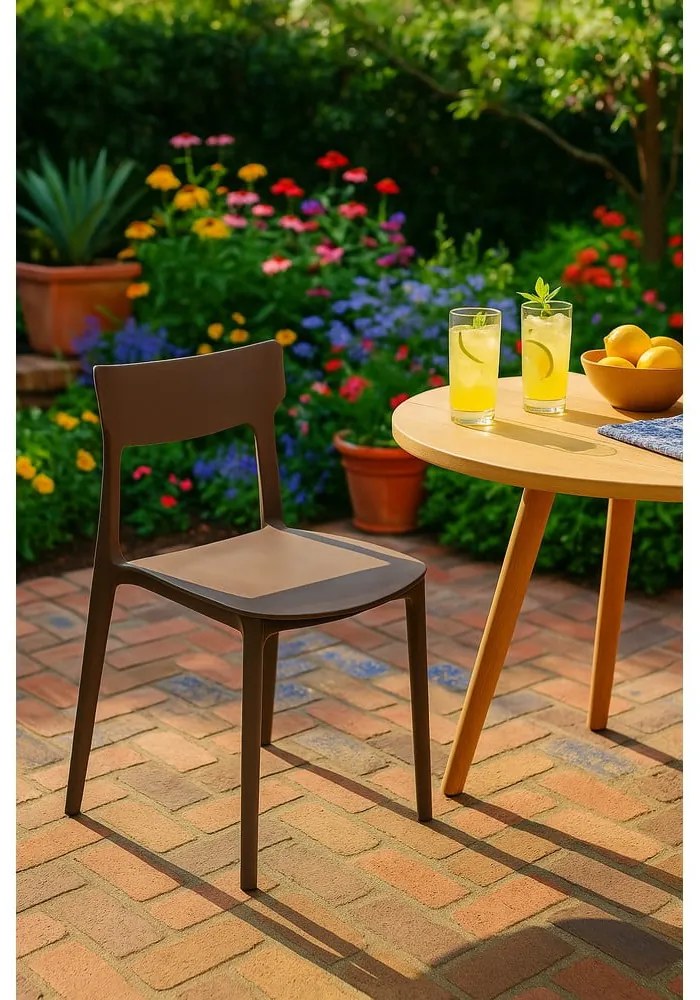 Кафяв пластмасов градински стол Biá – Bonami Essentials