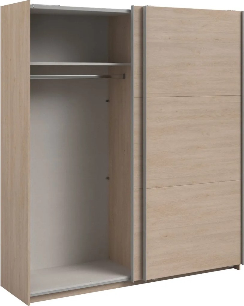 Гардероб Lynch с плъзгащи врати-Дърво - Дължина: 180 см