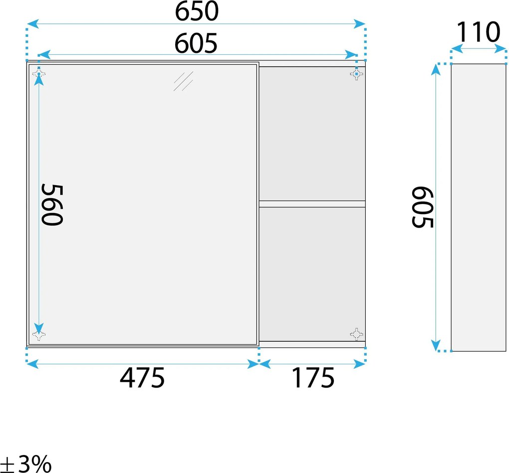 Комплект мебели за баня с мивка Gama T25023 HHL 70CM