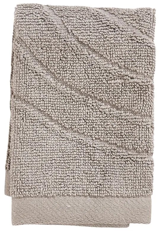 Сиво-бежова памучна кърпа от тери 30x30 cm Time – Zone