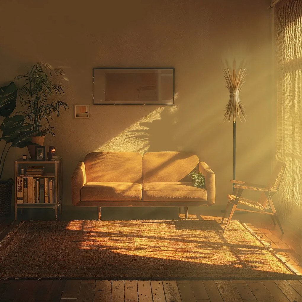 Арт Деко подова лампа злато с черно - Wesley