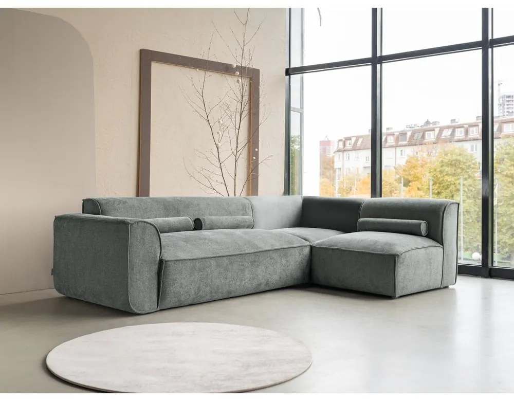 Светлозелен ъглов диван (десен ъгъл) Flex Felix – Miuform