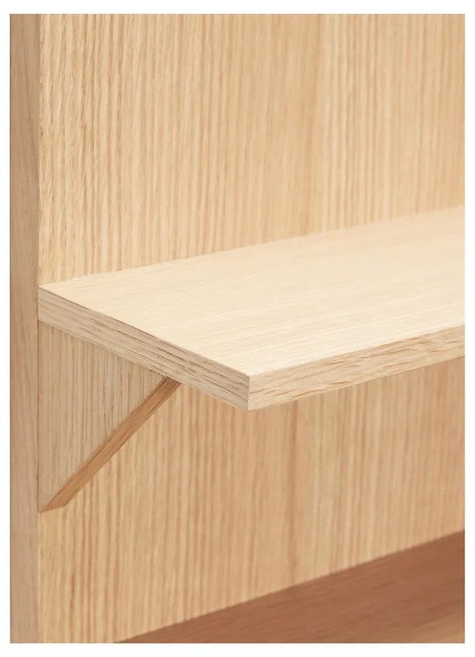 На няколко нива стенен рафт от декор от дъб в естествен цвят 40 cm Straight – Hübsch