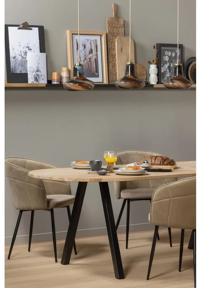 Стенен рафт за снимки от масивен дъб в естествен цвят 120 cm Studio – WOOOD