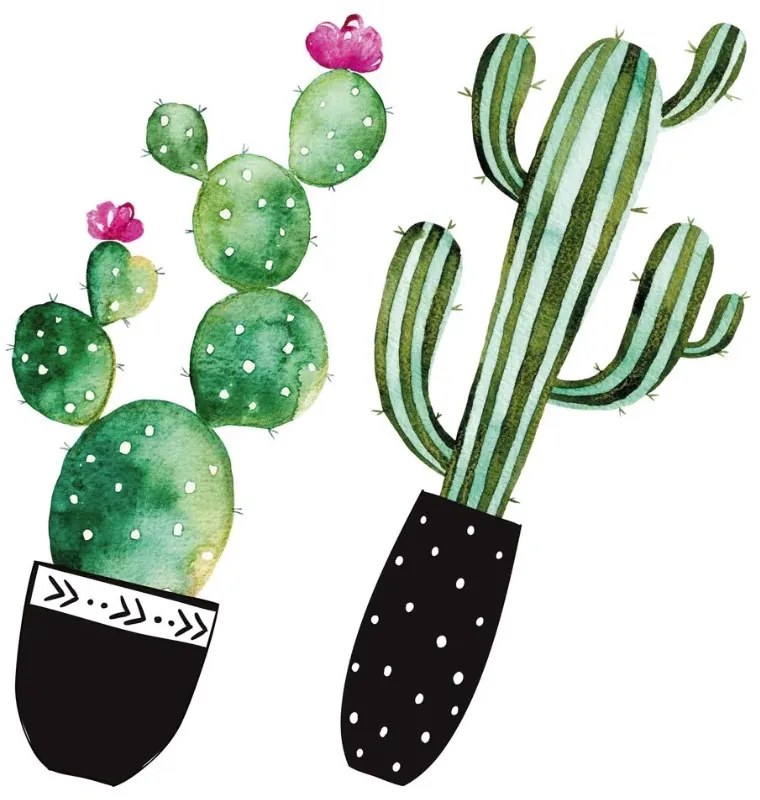 Декоративни стикери за стена Watercolour Cactus  M