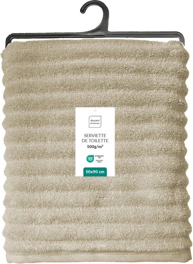 Бежова памучна кърпа от тери 50x90 cm Maya – douceur d'intérieur