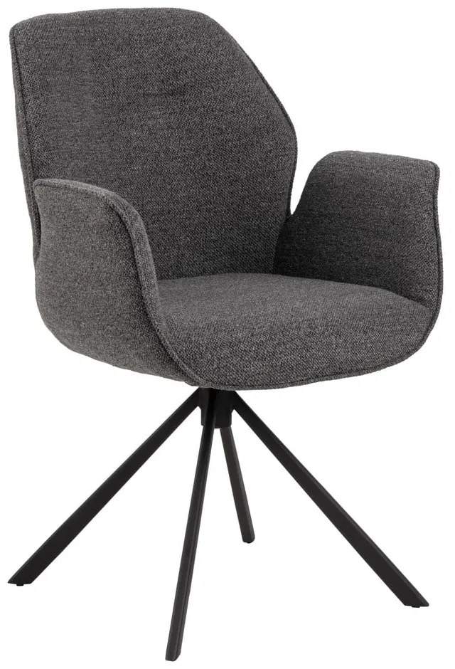 Тъмносив тапициран трапезен стол Aura – Actona