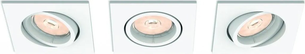 Philips 50193/31/PN - Комплект 3x LED RGBW, димируеми вградени осветителни тела, 1x GU10/4,8W/230V, бяло + дистанционно управление