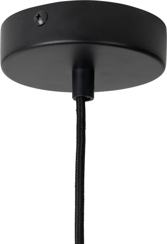 Черно/кафяво-сиво метално висящо осветително тяло ø 12 cm Rayado – Leitmotiv