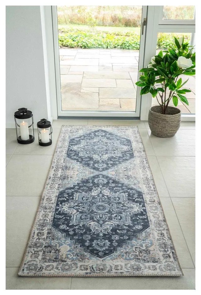 Син килим 200x80 cm Havana - House Nordic