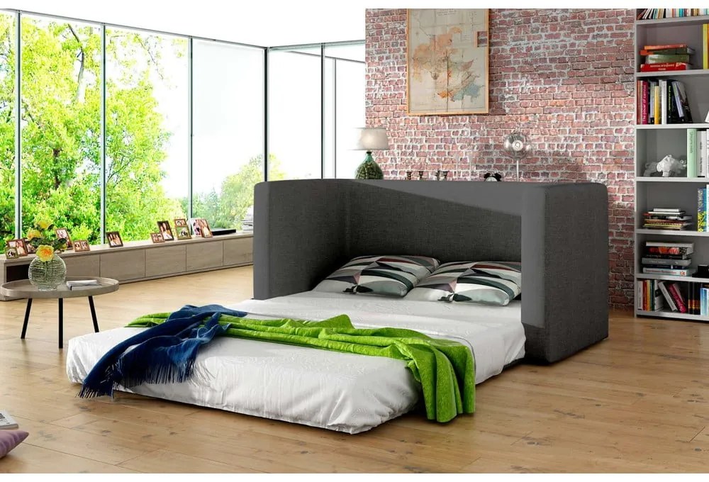 Син/сив шенилов сгъваем диван 132 cm Neva – ELTAP