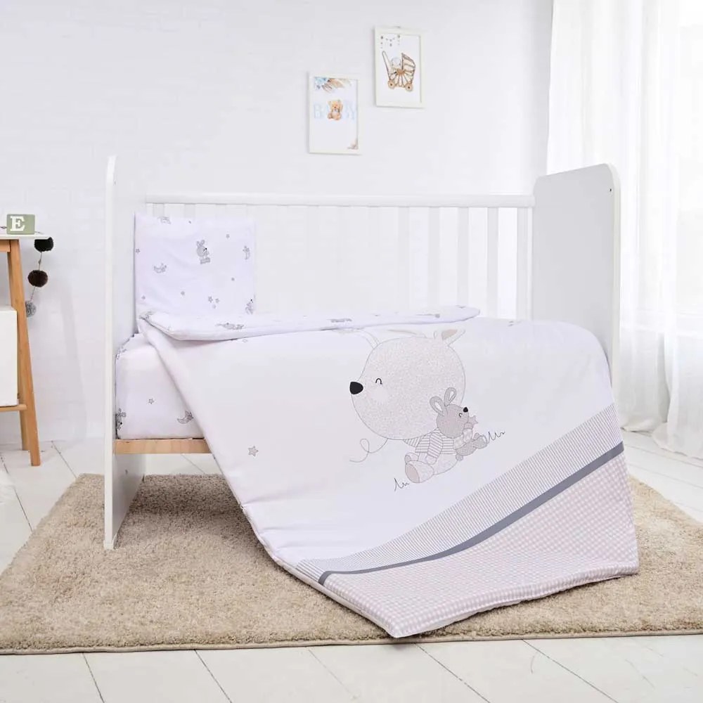 LORELLI Classic Сет от 3 части COSY LITTLE RABBITS СИВО