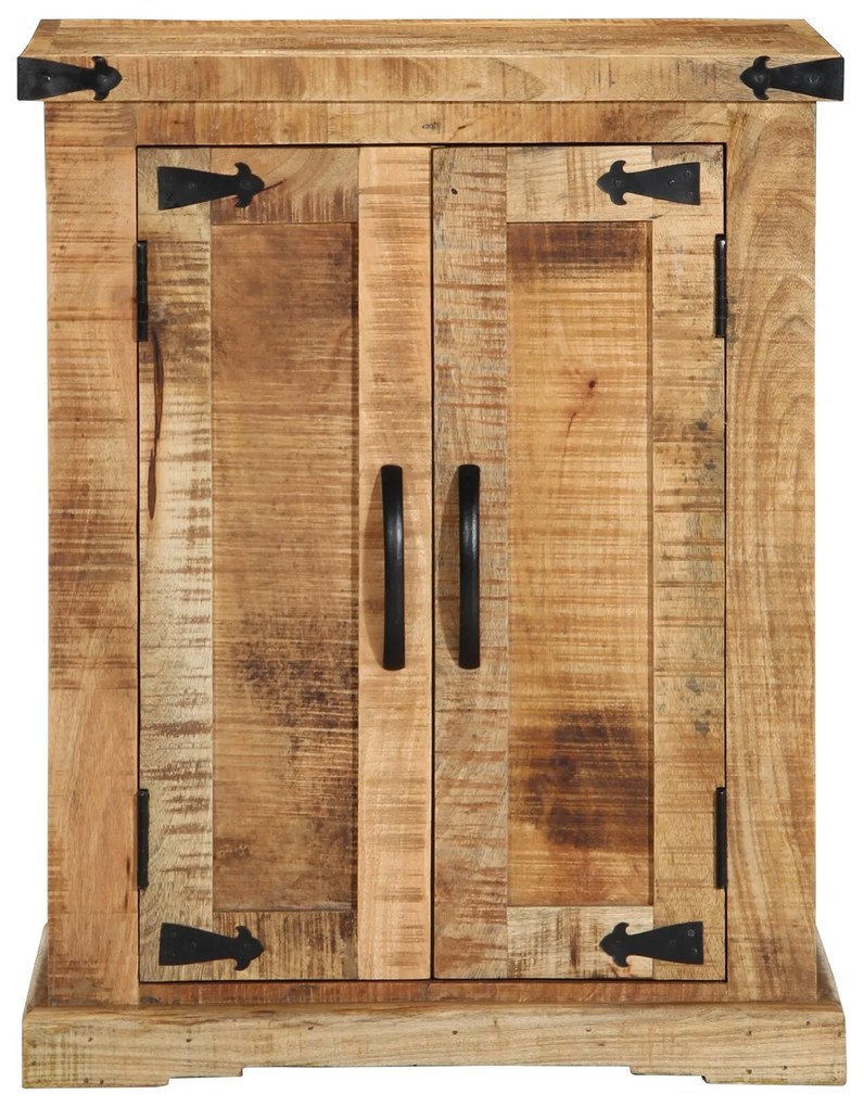 Sonata H страничен шкаф 55x35x70 см масивно дърво груба манго