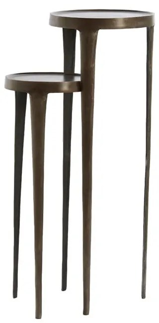 Метални кръгли странични масички в комплект от 2 бр. 35x35 cm Tobias – Light &amp; Living