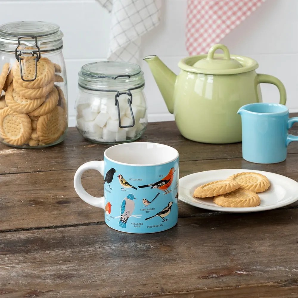 Синя/кремава керамична чаша 350 ml Garden Birds – Rex London